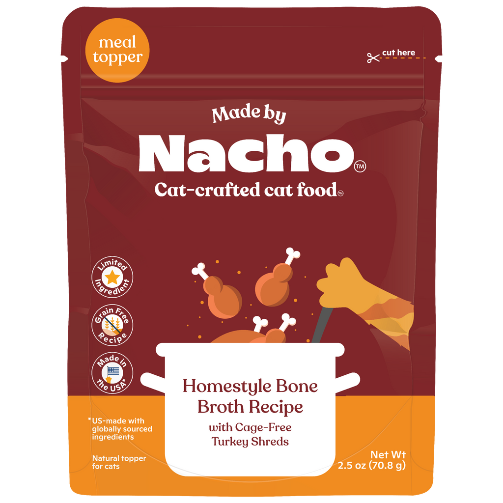 Homestyle Bone Broth with Cage Free Turkey Shreds Made By Nacho