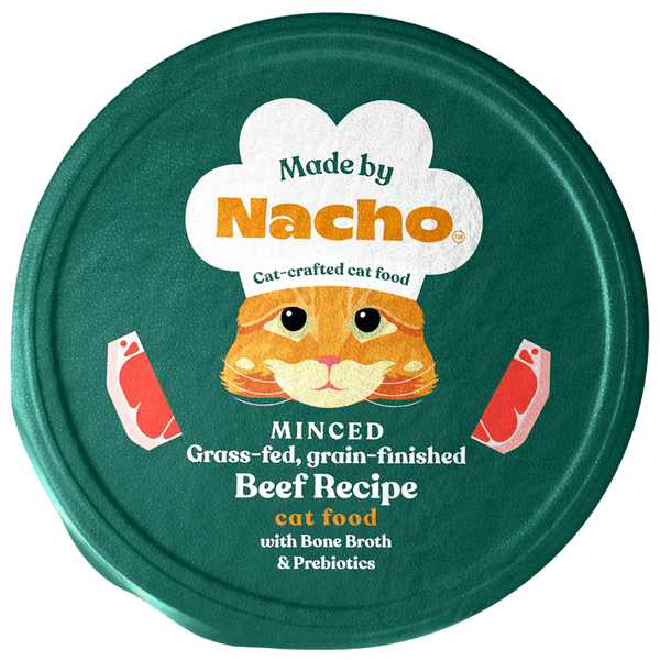 Made by Nacho Minced Beef in Bone Broth Wet Cat Food
