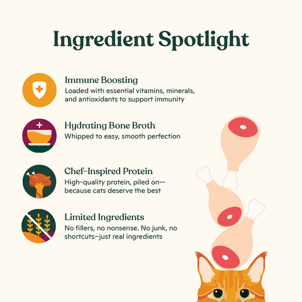 Immune Support Lickable Mousse Treat with Bone Broth