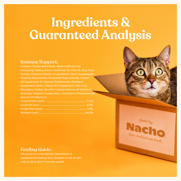 Immune Support Lickable Mousse Treat with Bone Broth
