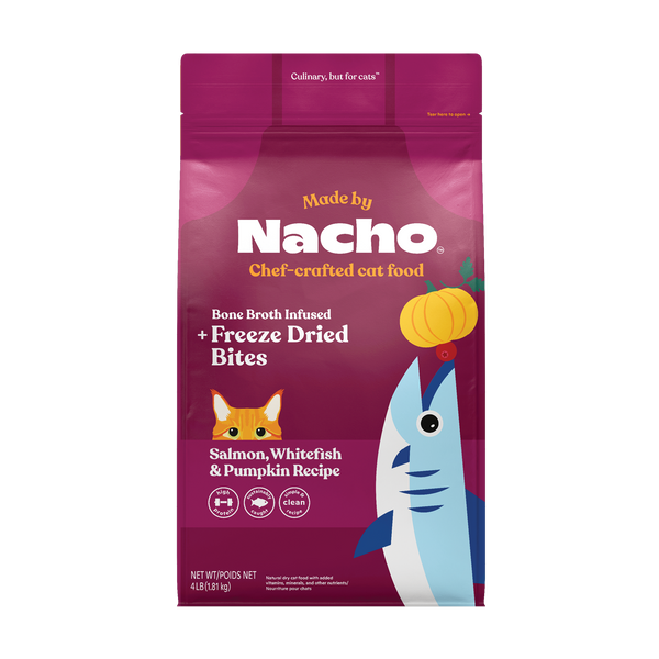 Made by Nacho Salmon, Whitefish & Pumpkin Dry Cat Food